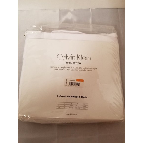 Calvin Klein classic fit V neck pkg of 3 size Small - Picture 2 of 2